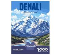 Rompecabezas De 1000 Piezas para Adultos, Regalos Denali National Park Rompecabezas Juego De Ingenio Desafío Educativo De Corte De Precisión 52x38cm/1000pcs