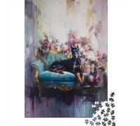 Rompecabezas De 1000 Piezas para Adultos, Regalos Doberman Pinscher Art Print Rompecabezas para Adultos, Juegos Relajantes, Desafío Difícil, Regalo De Cumpleaños, Regalos, 70x50cm/1000pcs