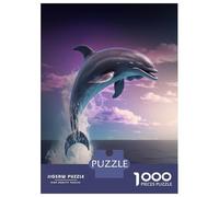 Rompecabezas De 1000 Piezas para Adultos, Regalos Dolphins Jumping Rompecabezas para Adultos, Juguetes Antiestrés, Decoración del Hogar, Desafío Educativo 52x38cm/1000pcs