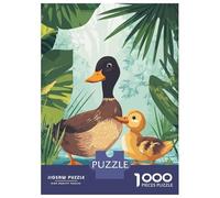 Rompecabezas De 1000 Piezas para Adultos, Regalos Duck Family in Lush Greenery Rompecabezas para Adultos, Juegos Familiares, Desafío Educativo De Ensamblaje De Patrones 38x26cm/1000pcs