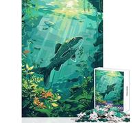 Rompecabezas de 1000 Piezas para Adultos Regalos escenas de Peces submarinos decoración del hogar Juguetes Grandes Regalos y Juegos prácticos Cada Pieza es única - Tamaño 38x52cm