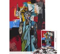 Rompecabezas de 1000 Piezas para Adultos Regalos Estatua de la Libertad Arte Pop decoración del hogar Juguetes Grandes Regalos y Juguetes Juego práctico Cada Pieza es única - Tamaño 38x26cm