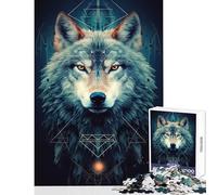 Rompecabezas de 1000 Piezas para Adultos Regalos Estilo Bohemio Lobo Espiritual decoración del hogar Juguetes Regalos y Juegos prácticos Cada Pieza es única Tamaño: 50x75cm