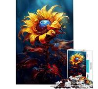 Rompecabezas de 1000 Piezas para Adultos Regalos fantasía mística Girasol Juego práctico Juego desafiante Juguetes Regalos de cumpleaños difícil (tamaño 50x75cm)