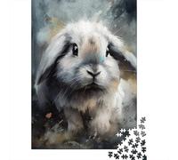 Rompecabezas De 1000 Piezas para Adultos, Regalos Fluffy Bunny Art Print Rompecabezas para Adultos, Juegos Relajantes, Desafío Difícil, Regalo De Cumpleaños, Regalos, 70x50cm/1000pcs