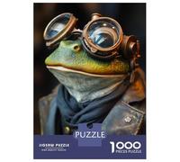 Rompecabezas De 1000 Piezas para Adultos, Regalos Funny and Cool Steampunk Frog Rompecabezas Juegos Relajantes Difícil Regalo De Cumpleaños, Regalos, 52x38cm/1000pcs