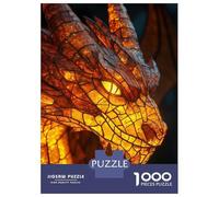 Rompecabezas De 1000 Piezas para Adultos, Regalos Glowing Dragon Head Rompecabezas para Adultos, Juguetes Antiestrés, Decoración del Hogar, Desafío Educativo 70x50cm/1000pcs
