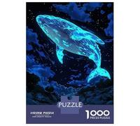 Rompecabezas De 1000 Piezas para Adultos, Regalos Glowing Whale Above Water, Boy Watching Rompecabezas para Adultos, Juegos Familiares, Desafío Educativo De Ensamblaje De Patrones 70x50cm/1000pcs