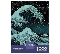 Rompecabezas De 1000 Piezas para Adultos, Regalos Great Wave Off Kanagawa Night Sky Rompecabezas para Adultos, Juguetes Antiestrés, Decoración del Hogar, Desafío Educativo 70x50cm/1000pcs