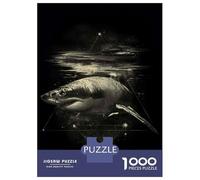 Rompecabezas De 1000 Piezas para Adultos, Regalos Great White Shark Art Print Rompecabezas para Adultos, Juguetes Antiestrés, Desafío Educativo De Carrera De Velocidad Manual 52x38cm/1000pcs
