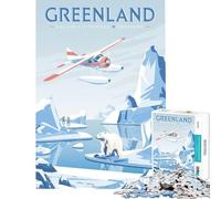 Rompecabezas de 1000 Piezas para Adultos Regalos Groenlandia Dinamarca Juegos Familiares Juego desafiante Juguetes Obra de Arte Regalos adecuados para Parejas tamaño 38x26cm