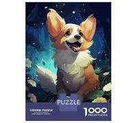 Rompecabezas De 1000 Piezas para Adultos, Regalos Happy Corgi Dog Rompecabezas para Adultos, Juguetes Antiestrés, Desafío Educativo De Carrera De Velocidad Manual 38x26cm/1000pcs