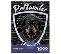 Rompecabezas De 1000 Piezas para Adultos, Regalos Hip Hop Rottweiler Gang Rompecabezas para Adultos, Juguetes Antiestrés, Decoración del Hogar, Desafío Educativo 38x26cm/1000pcs