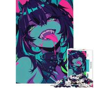 Rompecabezas de 1000 Piezas para Adultos Regalos inspirados en la Lengua de Vampiro Juegos Familiares Juguetes de Juego desafiantes Obras de Arte Regalos Ideales para Parejas tamaño 38x26cm