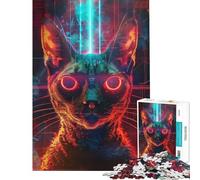 Rompecabezas de 1000 Piezas para Adultos Regalos inspirados en un Antiguo Ritual del Gato Un desafío para completar Juego Familiar para Mayores de 14 años Incluye Rompecabezas de 50x75cm