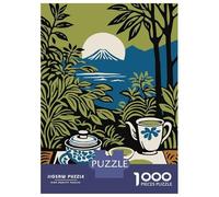 Rompecabezas De 1000 Piezas para Adultos, Regalos Japanese Tea Ceremony with Mountain View Rompecabezas Juego De Ingenio Desafío Educativo De Corte De Precisión 52x38cm/1000pcs