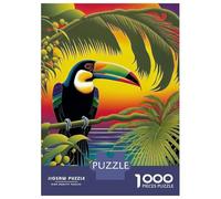 Rompecabezas De 1000 Piezas para Adultos, Regalos Keel Billed Toucan Rompecabezas para Adultos, Juegos Familiares, Desafío Educativo De Ensamblaje De Patrones 52x38cm/1000pcs