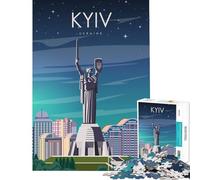 Rompecabezas de 1000 Piezas para Adultos Regalos Kiev Ucrania Arte Juegos Familiares Juguetes de Juego desafiantes Obras de Arte Regalos adecuados para Parejas tamaño 38x52cm