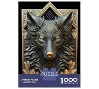 Rompecabezas De 1000 Piezas para Adultos, Regalos Legendary Golden Wolf Rompecabezas para Adultos, Juguetes Antiestrés, Decoración del Hogar, Desafío Educativo 70x50cm/1000pcs