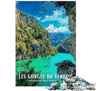 Rompecabezas de 1000 Piezas para Adultos Regalos Les Gorges du Verdon Francia Rompecabezas para Adultos con patrón para armar Ideal para cumpleaños Navidad Regalos para Amigos y Familiares (75x50cm)
