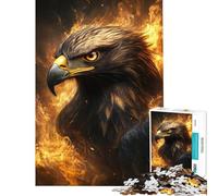 Rompecabezas de 1000 Piezas para Adultos Regalos Majestad del Águila Llameante Rompecabezas Divertido para Adultos Que Mejora la Memoria y es un Reto completarlo (tamaño 38x26cm)