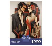 Rompecabezas De 1000 Piezas para Adultos, Regalos Modern Couple Cubism Style Rompecabezas para Adultos, Juegos Familiares, Desafío Educativo De Ensamblaje De Patrones 52x38cm/1000pcs