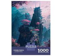 Rompecabezas De 1000 Piezas para Adultos, Regalos Neon Sakura Cityscape Rompecabezas para Adultos, Juegos Relajantes, Desafío Difícil, Regalo De Cumpleaños, Regalos, 52x38cm/1000pcs