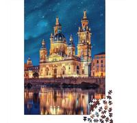 Rompecabezas De 1000 Piezas para Adultos, Regalos Night View of Madrid Cathedral Rompecabezas para Adultos, Juegos Relajantes, Desafío Difícil, Regalo De Cumpleaños, Regalos, 70x50cm/1000pcs