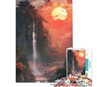 Rompecabezas de 1000 Piezas para Adultos Regalos Paisaje Chino Juguetes educativos para Aprender japonés Juego Educativo decoración para el hogar Gran Regalo (tamaño 38x26cm)