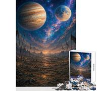 Rompecabezas de 1000 Piezas para Adultos Regalos Paisaje fantástico Post-Batalla con Planetas Juego Imposible Ideal para Parejas Decoración del hogar Juguetes Actividades Divertidas en casa (38x26cm)