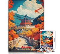 Rompecabezas de 1000 Piezas para Adultos, Regalos, póster artístico de Andong, Juegos educativos, Actividades Familiares, Regalos de cumpleaños, tamaño 38x26cm