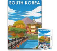 Rompecabezas de 1000 Piezas para Adultos, Regalos, póster de Viaje de Corea del Sur, Juegos educativos, Actividades Familiares, Regalos de cumpleaños, tamaño 38x26cm