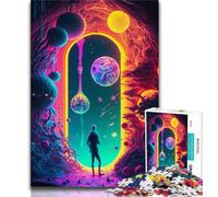 Rompecabezas de 1000 Piezas para Adultos Regalos Puerta a lo Desconocido 1000 Piezas para Adultos Juegos Familiares Divertidos Toda la Familia 38x26cm