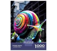 Rompecabezas De 1000 Piezas Para Adultos, Regalos Rainbow Snail Statue Decorative Garden Art Rompecabezas Para Adultos, Juegos Relajantes, Desafío Difícil, Regalo De Cumpleaños, Regalos, 52x38cm/1000p