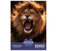 Rompecabezas De 1000 Piezas para Adultos, Regalos Roaring Lion with Golden Mane Rompecabezas Juego De Ingenio Desafío Educativo De Corte De Precisión 52x38cm/1000pcs