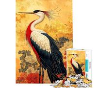 Rompecabezas de 1000 Piezas para Adultos Regalos Rompecabezas de grulla de Cresta roja Juegos Divertidos para Mejorar la Memoria Un Reto para completar (tamaño 38x52cm)