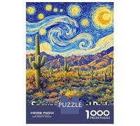 Rompecabezas De 1000 Piezas Para Adultos, Regalos Saguaro National Park Arizona Starry Night Rompecabezas Para Adultos, Juegos Relajantes, Desafío Difícil, Regalo De Cumpleaños, Regalos, 52x38cm/1000p