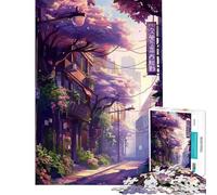 Rompecabezas de 1000 Piezas para Adultos Regalos Sakura Street Primavera Anime Rompecabezas Juego de ingenio Vacaciones en casa Matar el Tiempo Regalo de cumpleaños Regalos (tamaño 50x75cm)