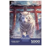 Rompecabezas De 1000 Piezas para Adultos, Regalos Sakura Tiger Torii Path Rompecabezas para Adultos, Juegos Relajantes, Desafío Difícil, Regalo De Cumpleaños, Regalos, 38x26cm/1000pcs
