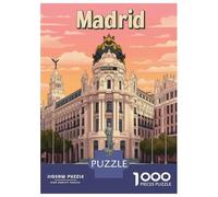 Rompecabezas De 1000 Piezas para Adultos, Regalos The Beauty of Madrid Rompecabezas para Adultos, Juegos Familiares, Desafío Educativo De Ensamblaje De Patrones 52x38cm/1000pcs