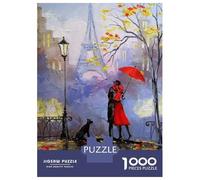 Rompecabezas De 1000 Piezas para Adultos, Regalos The Romance of Paris Rompecabezas para Adultos, Juegos Familiares, Desafío Educativo De Ensamblaje De Patrones 38x26cm/1000pcs