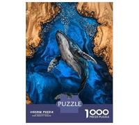 Rompecabezas De 1000 Piezas para Adultos, Regalos The Whales Song Resin Art Rompecabezas Juegos Relajantes Difícil Regalo De Cumpleaños, Regalos, 52x38cm/1000pcs