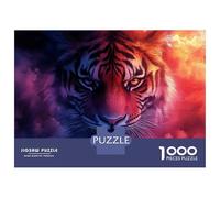 Rompecabezas De 1000 Piezas para Adultos, Regalos Tiger in Colorful Clouds Rompecabezas para Adultos, Juguetes Antiestrés, Decoración del Hogar, Desafío Educativo 38x26cm/1000pcs
