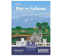 Rompecabezas De 1000 Piezas para Adultos, Regalos Travel to Dar Es Salaam Rompecabezas para Adultos, Juguetes Antiestrés, Decoración del Hogar, Desafío Educativo 52x38cm/1000pcs