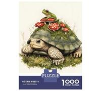 Rompecabezas De 1000 Piezas para Adultos, Regalos Turtle and Frog with Mushrooms Rompecabezas para Adultos, Juguetes Antiestrés, Decoración del Hogar, Desafío Educativo 70x50cm/1000pcs