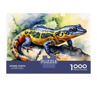 Rompecabezas De 1000 Piezas para Adultos, Regalos Watercolor Lizard on Rock Rompecabezas para Adultos, Juego De Ingenio, Alivio del Estrés, Gran Regalo para Jugar 52x38cm/1000pcs