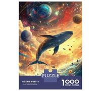 Rompecabezas De 1000 Piezas para Adultos, Regalos Whale in Space Rompecabezas Juegos Relajantes Difícil Regalo De Cumpleaños, Regalos, 70x50cm/1000pcs