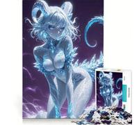 Rompecabezas de 1000 Piezas para Adultos: Reina de Hielo, Chica Anime, Juego de ingenio, Decoración Perfecta, cumpleaños y Navidad 38x26cm