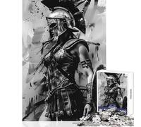 Rompecabezas de 1000 Piezas para Adultos Reina de los Guerreros espartanos Juguete Educativo Grandes Regalos y Juguetes Juego Educativo Lista de Deseos con Papá Noel tamaño 38x26cm