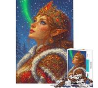 Rompecabezas de 1000 Piezas para Adultos Reina Elfa de Invierno con Aurora Juego Educativo Juguete de desafío Juego Familiar desafío difícil Ideas para Regalos (tamaño 38x52cm)